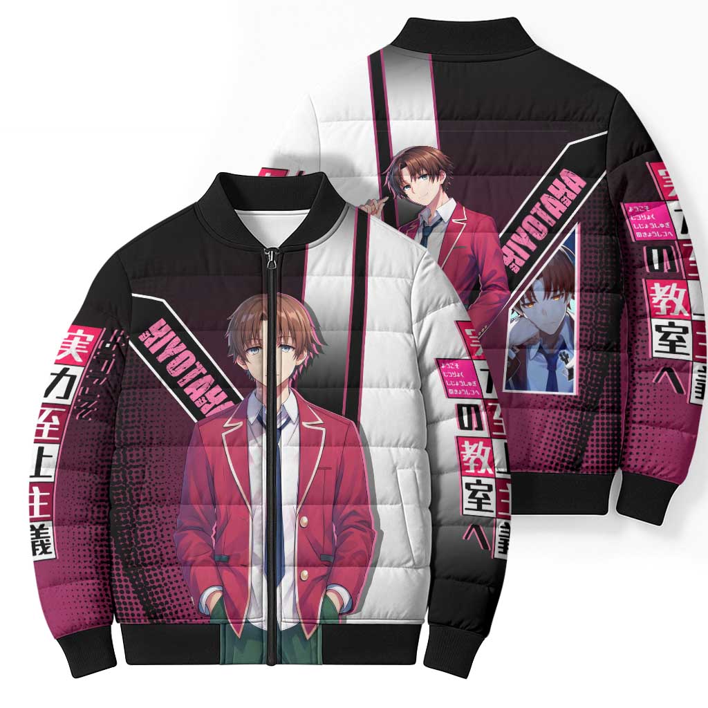 Kiyotaka Ayanokouji Bomber Puffer Jacket Minimalist Strategic Anime Style
