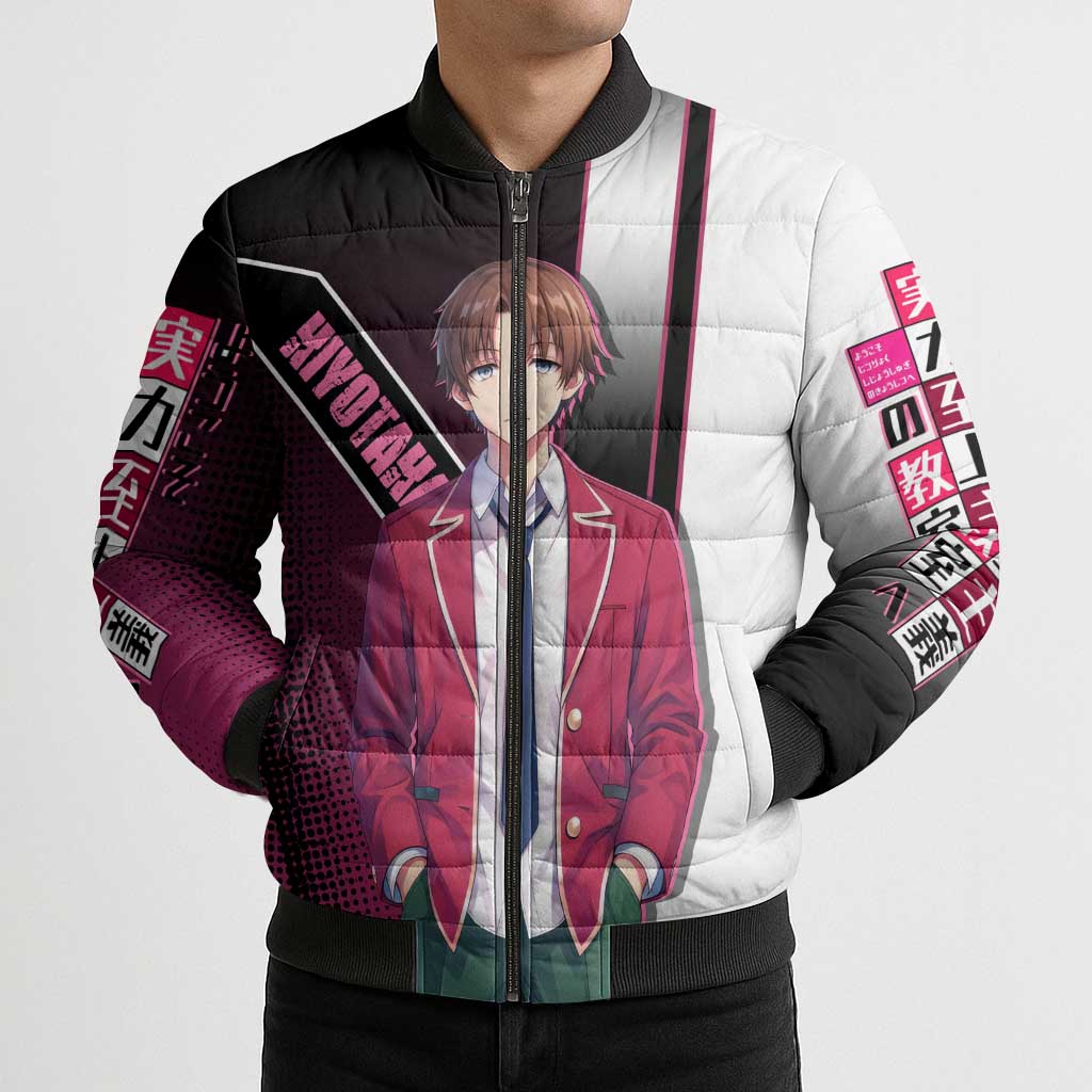 Kiyotaka Ayanokouji Bomber Puffer Jacket Minimalist Strategic Anime Style