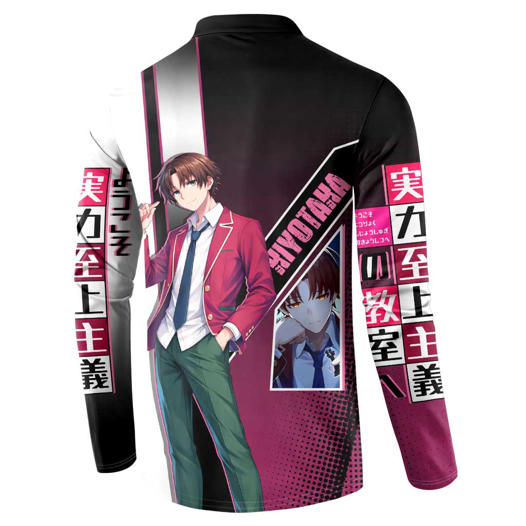 Kiyotaka Ayanokouji Button Sweatshirt Minimalist Strategic Anime Style