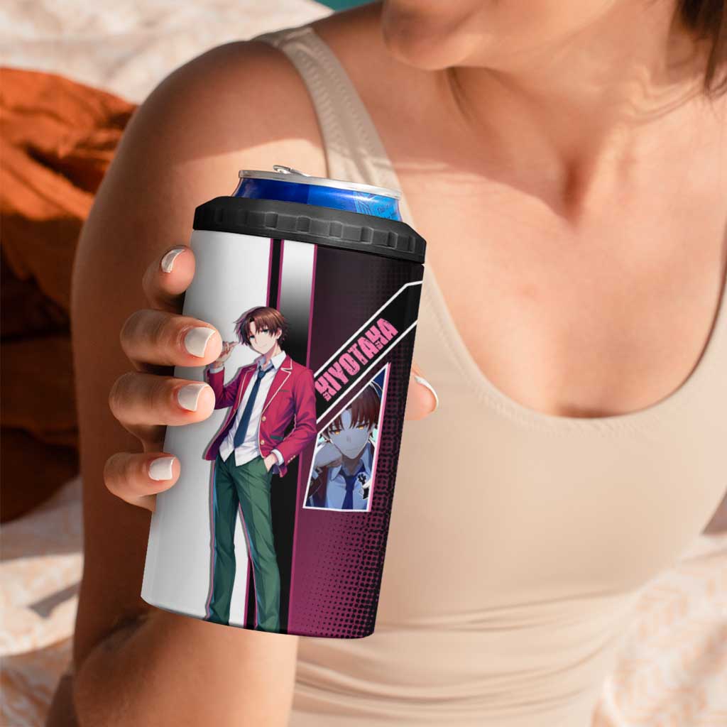 Kiyotaka Ayanokouji 4 in 1 Can Cooler Tumbler Minimalist Strategic Anime Style