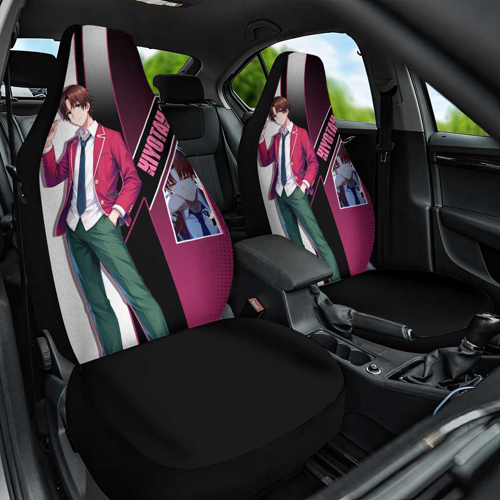 Kiyotaka Ayanokouji Car Seat Cover Minimalist Strategic Anime Style