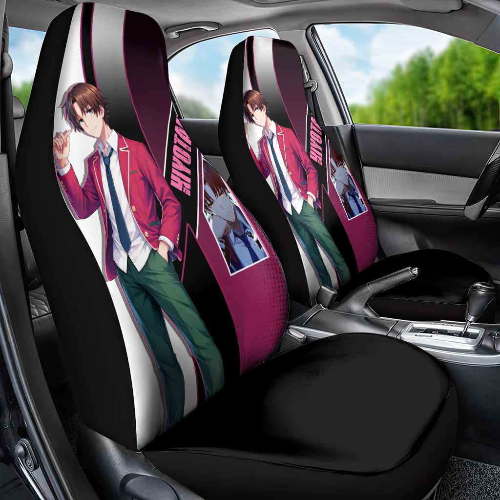 Kiyotaka Ayanokouji Car Seat Cover Minimalist Strategic Anime Style
