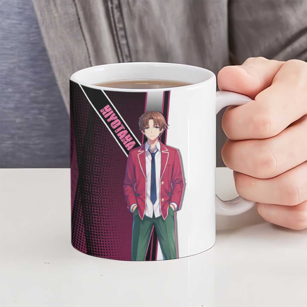 Kiyotaka Ayanokouji Ceramic Mug Minimalist Strategic Anime Style