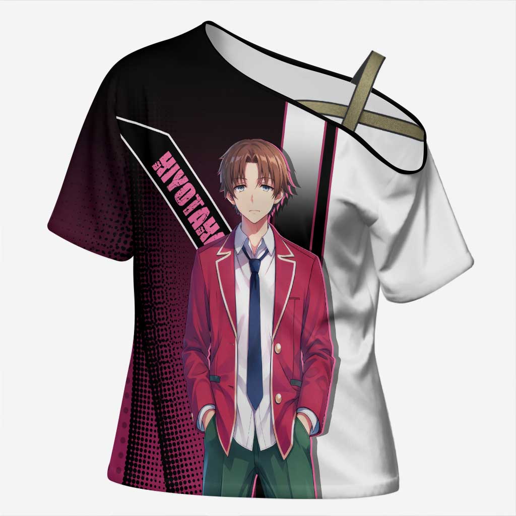 Kiyotaka Ayanokouji Cross Shoulder Shirt Minimalist Strategic Anime Style
