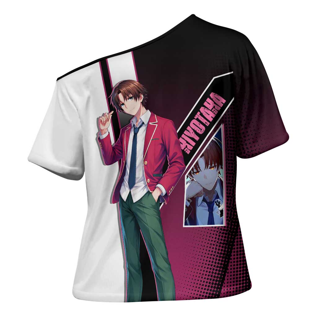 Kiyotaka Ayanokouji Cross Shoulder Shirt Minimalist Strategic Anime Style