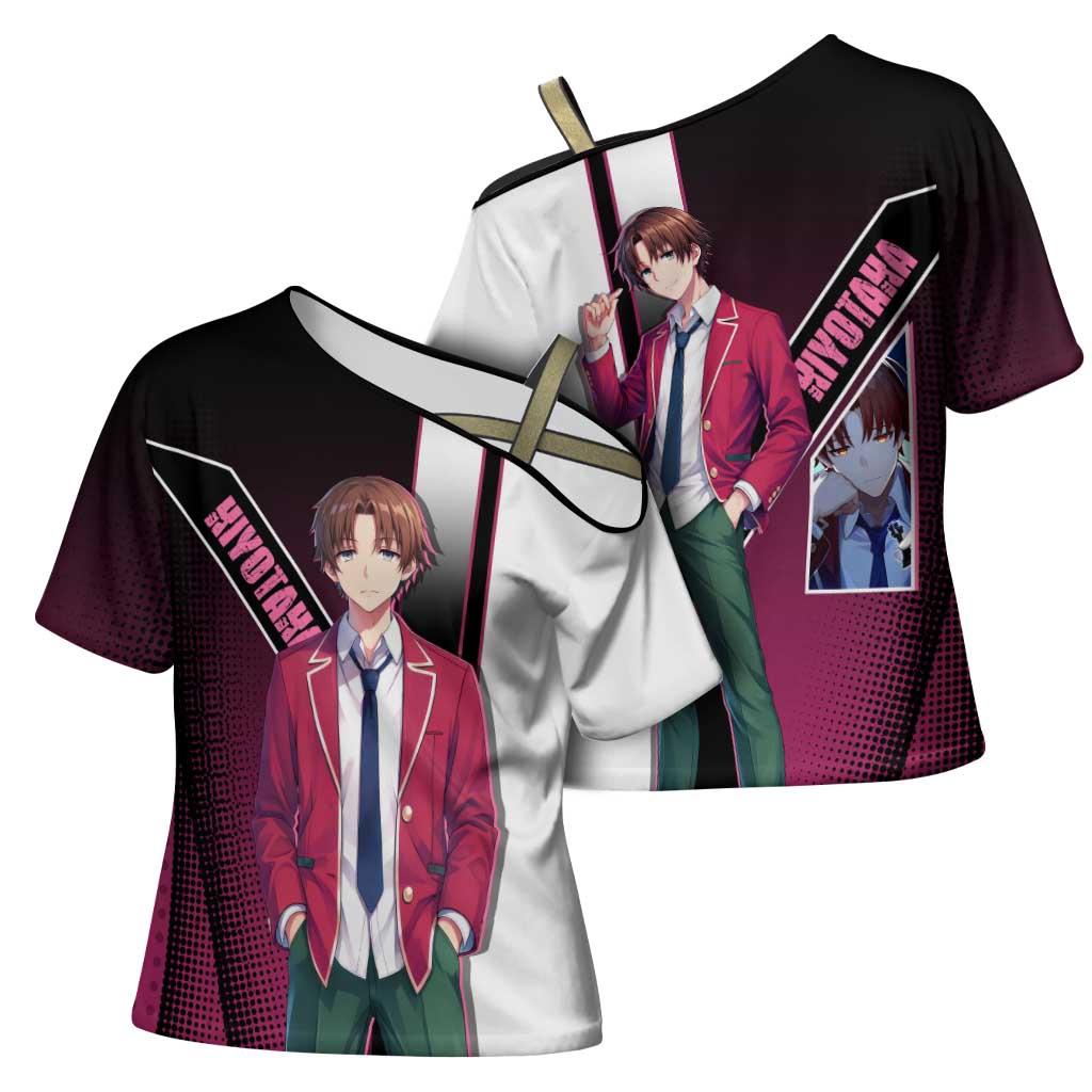 Kiyotaka Ayanokouji Cross Shoulder Shirt Minimalist Strategic Anime Style