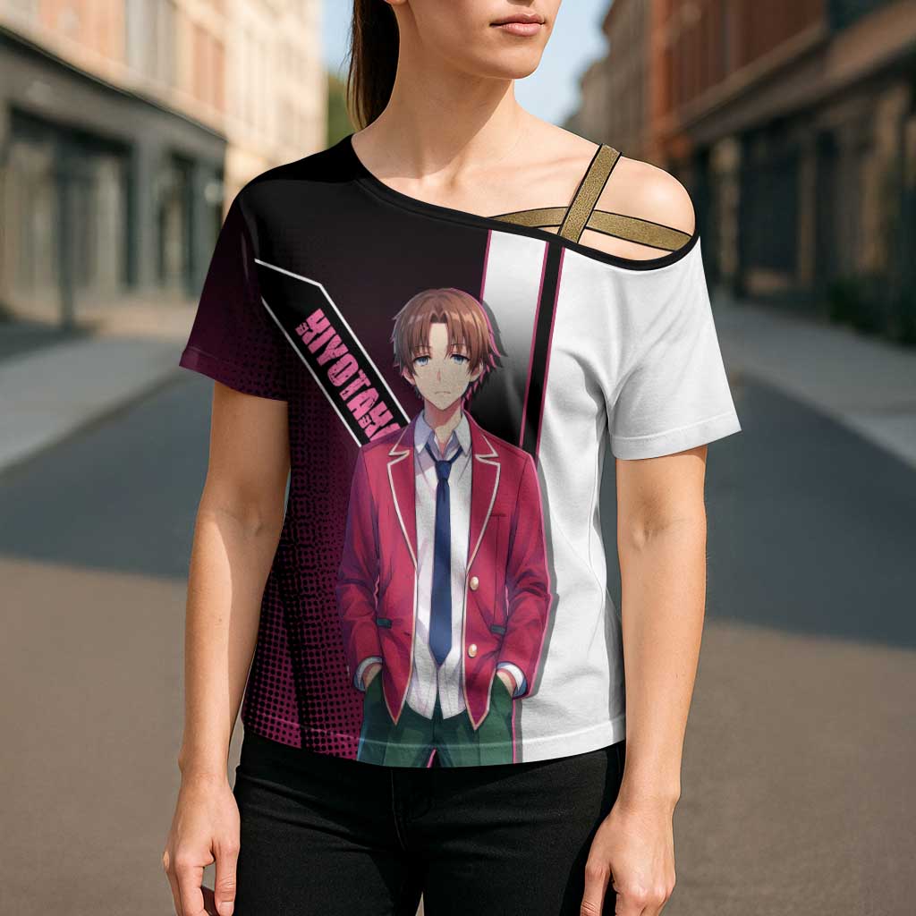 Kiyotaka Ayanokouji Cross Shoulder Shirt Minimalist Strategic Anime Style