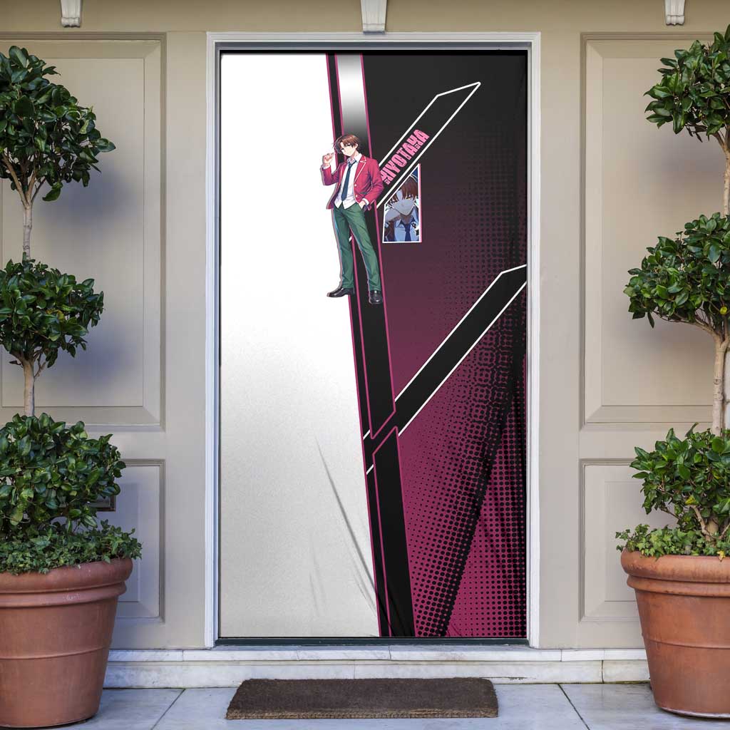 Kiyotaka Ayanokouji Door Cover Minimalist Strategic Anime Style