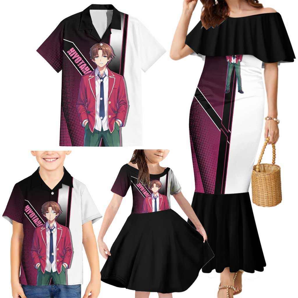 Kiyotaka Ayanokouji Family Matching Mermaid Dress and Hawaiian Shirt Minimalist Strategic Anime Style