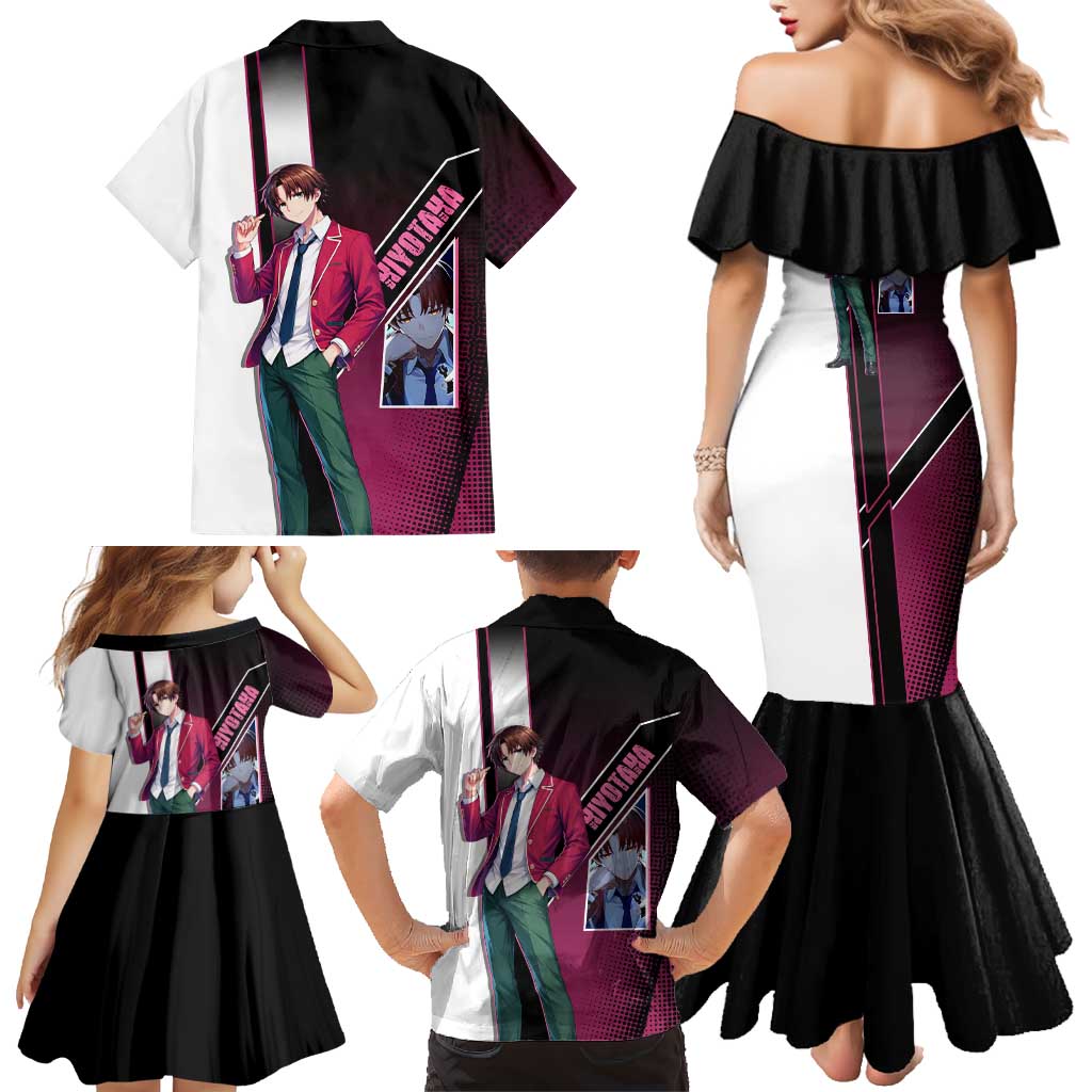 Kiyotaka Ayanokouji Family Matching Mermaid Dress and Hawaiian Shirt Minimalist Strategic Anime Style