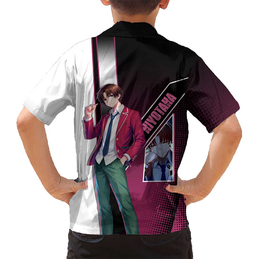 Kiyotaka Ayanokouji Family Matching Off Shoulder Maxi Dress and Hawaiian Shirt Minimalist Strategic Anime Style