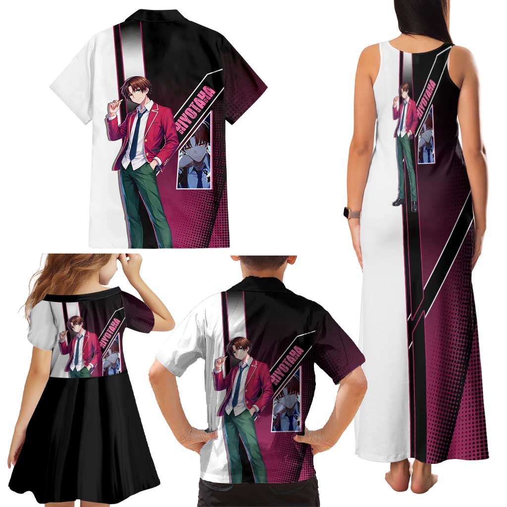 Kiyotaka Ayanokouji Family Matching Tank Maxi Dress and Hawaiian Shirt Minimalist Strategic Anime Style