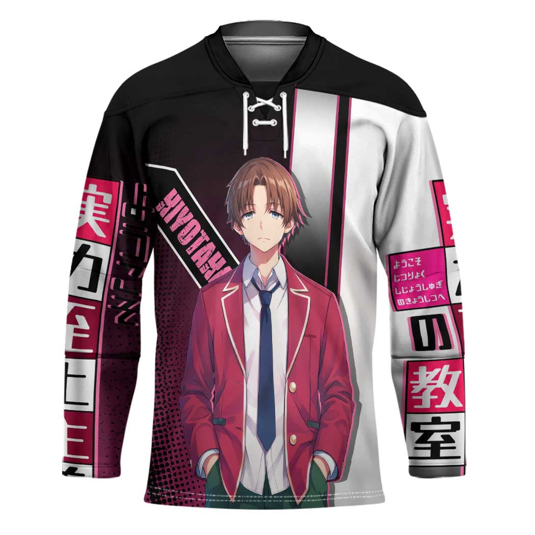Kiyotaka Ayanokouji Hockey Jersey Minimalist Strategic Anime Style