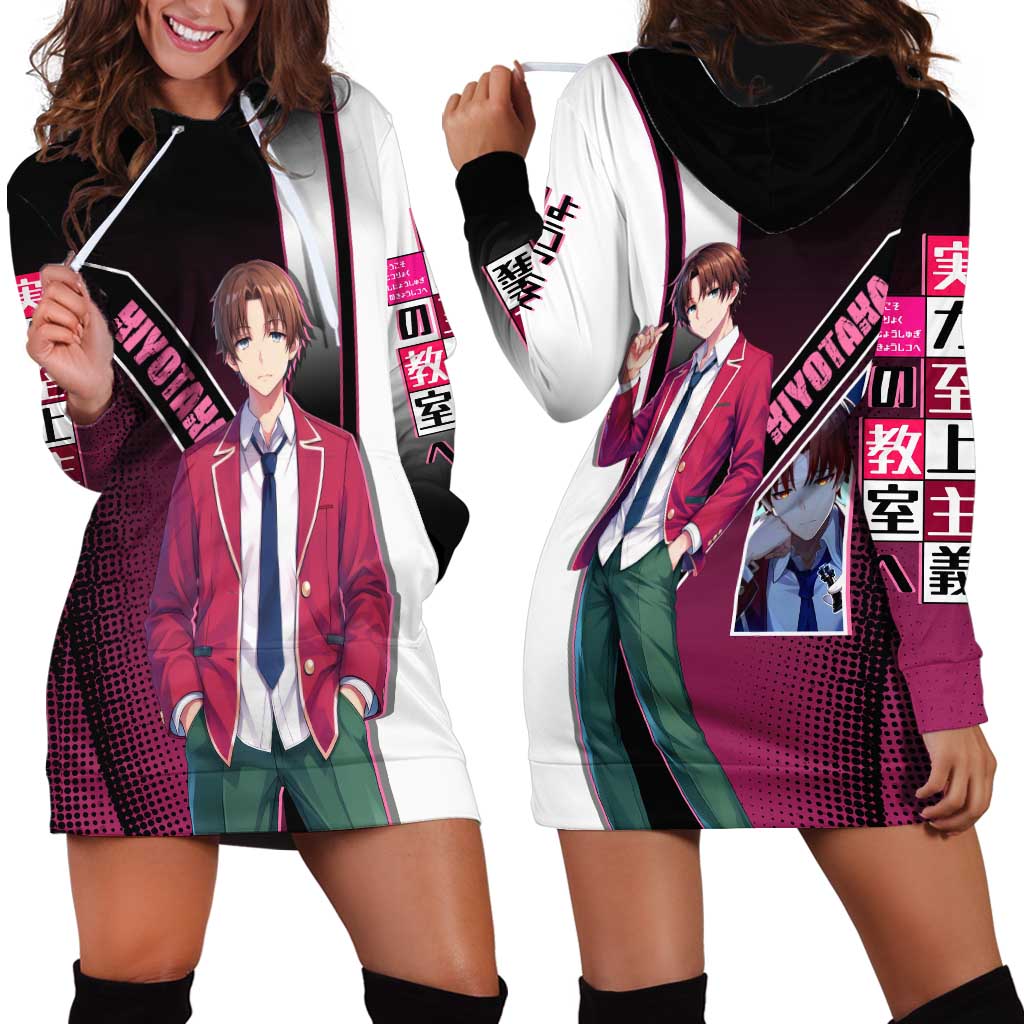 Kiyotaka Ayanokouji Hoodie Dress Minimalist Strategic Anime Style
