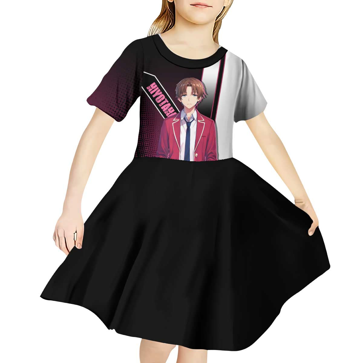 Kiyotaka Ayanokouji Kid Short Sleeve Dress Minimalist Strategic Anime Style