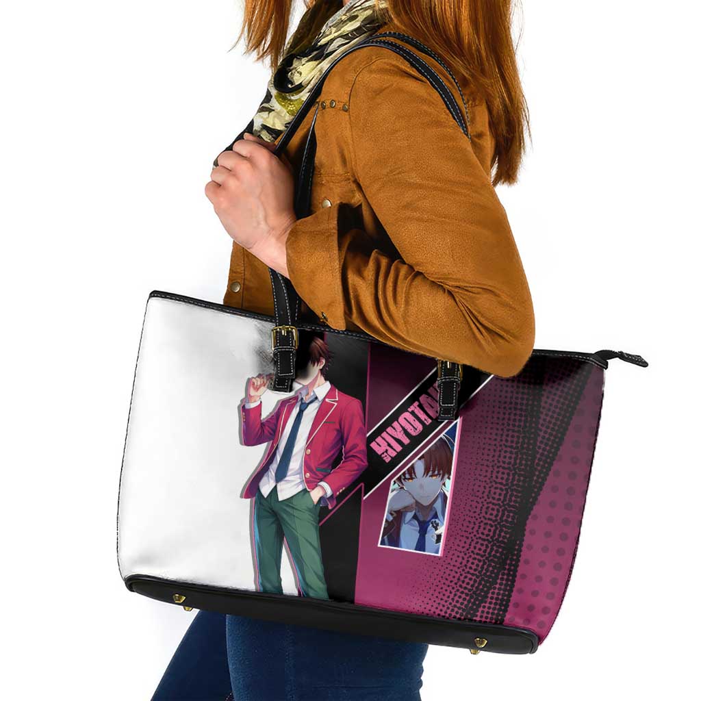 Kiyotaka Ayanokouji Leather Tote Bag Minimalist Strategic Anime Style