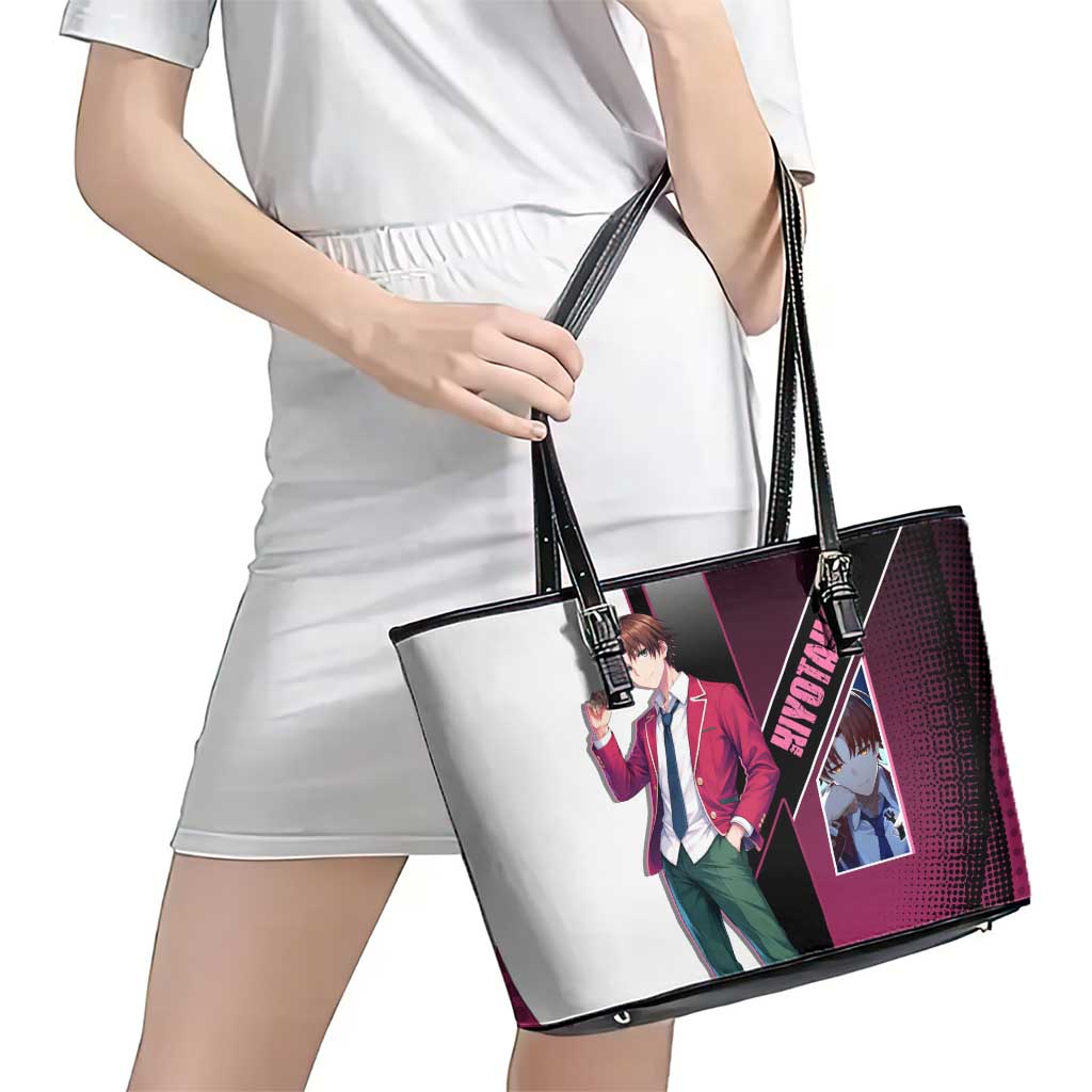 Kiyotaka Ayanokouji Leather Tote Bag Minimalist Strategic Anime Style
