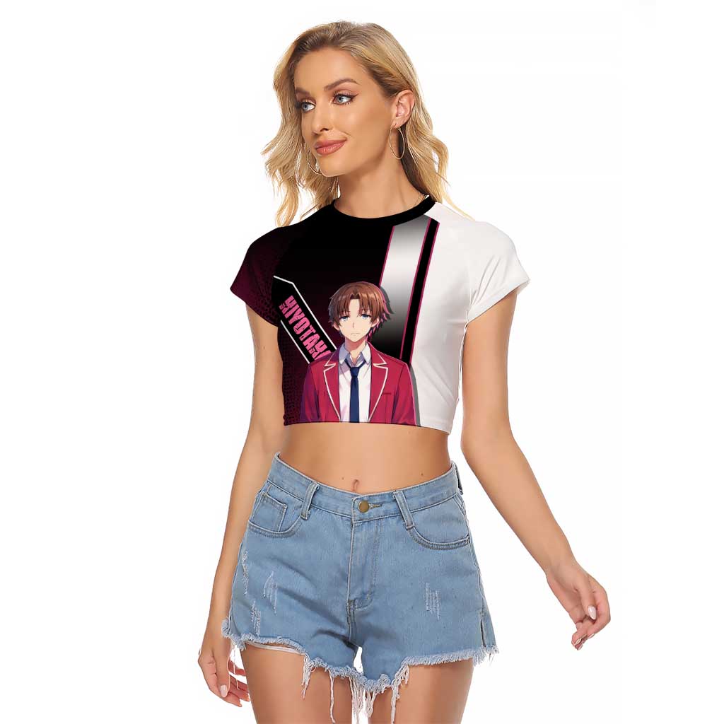 Kiyotaka Ayanokouji Raglan Cropped T Shirt Minimalist Strategic Anime Style