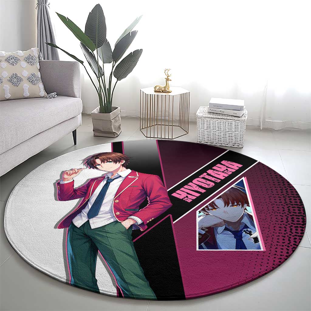 Kiyotaka Ayanokouji Round Carpet Minimalist Strategic Anime Style