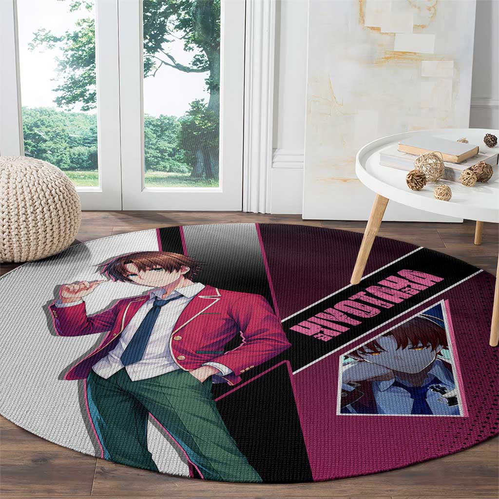 Kiyotaka Ayanokouji Round Carpet Minimalist Strategic Anime Style