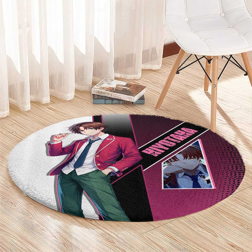 Kiyotaka Ayanokouji Round Carpet Minimalist Strategic Anime Style