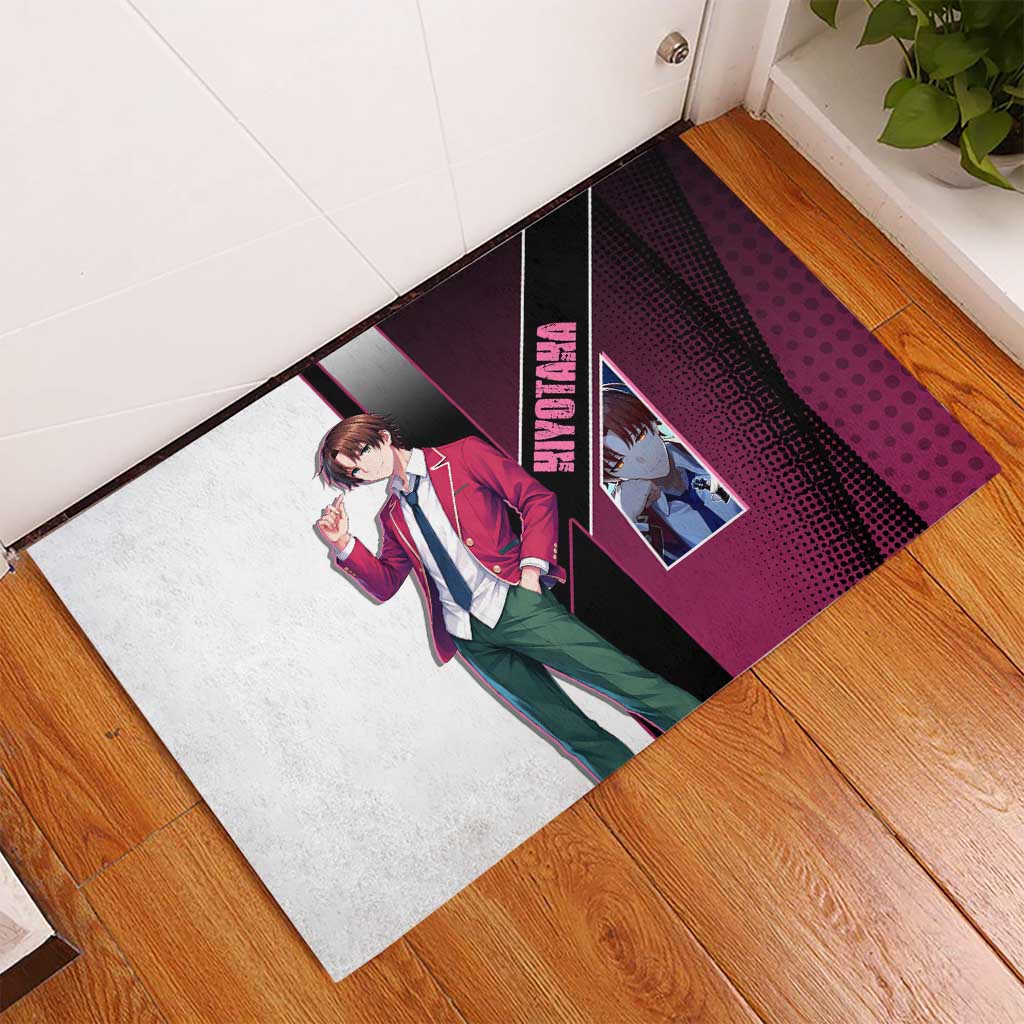 Kiyotaka Ayanokouji Rubber Doormat Minimalist Strategic Anime Style