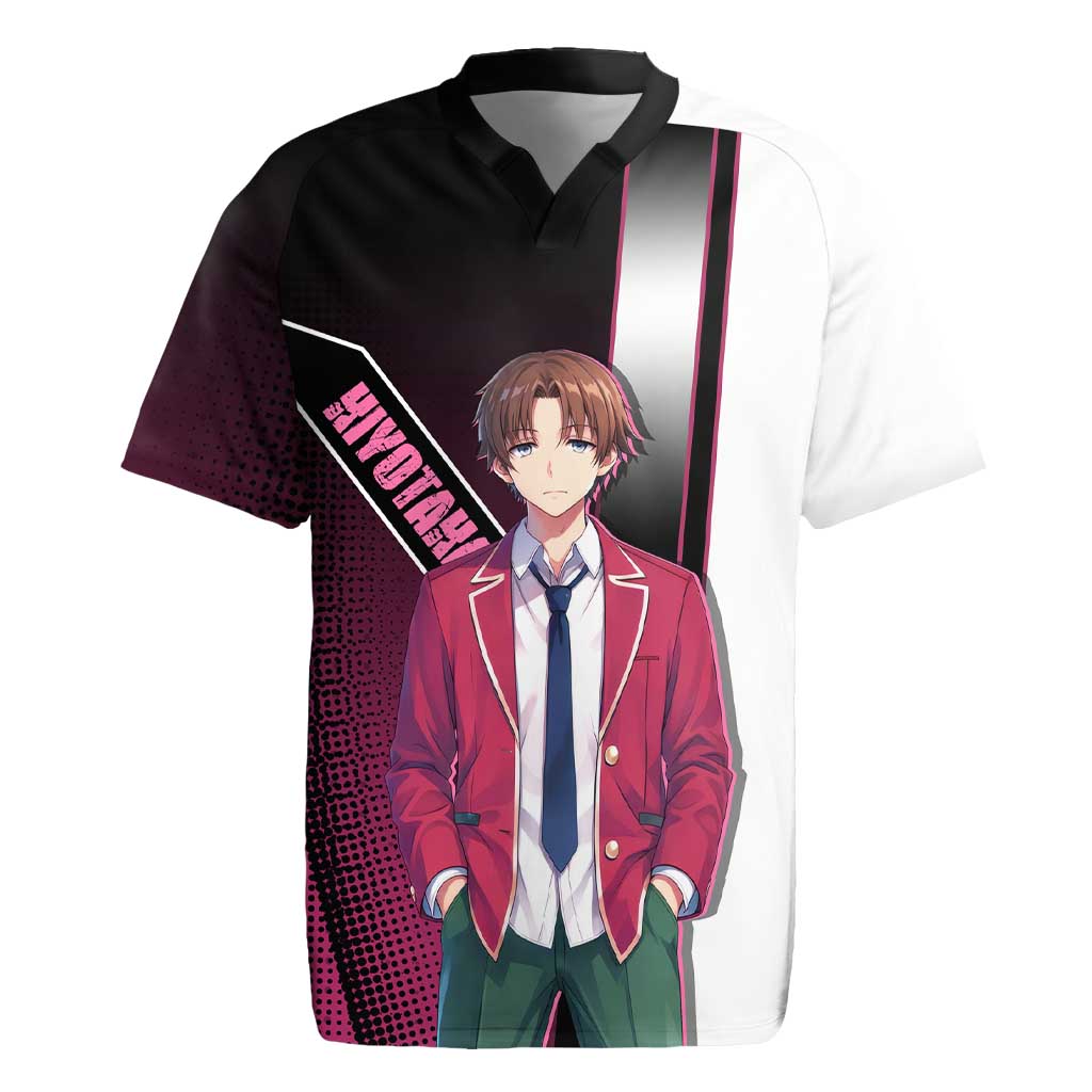 Kiyotaka Ayanokouji Rugby Jersey Minimalist Strategic Anime Style