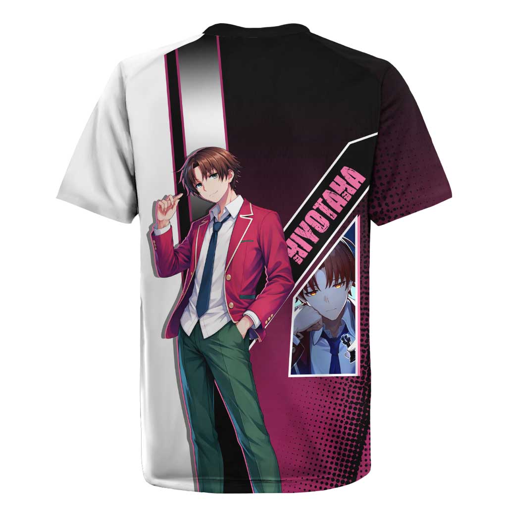 Kiyotaka Ayanokouji Rugby Jersey Minimalist Strategic Anime Style