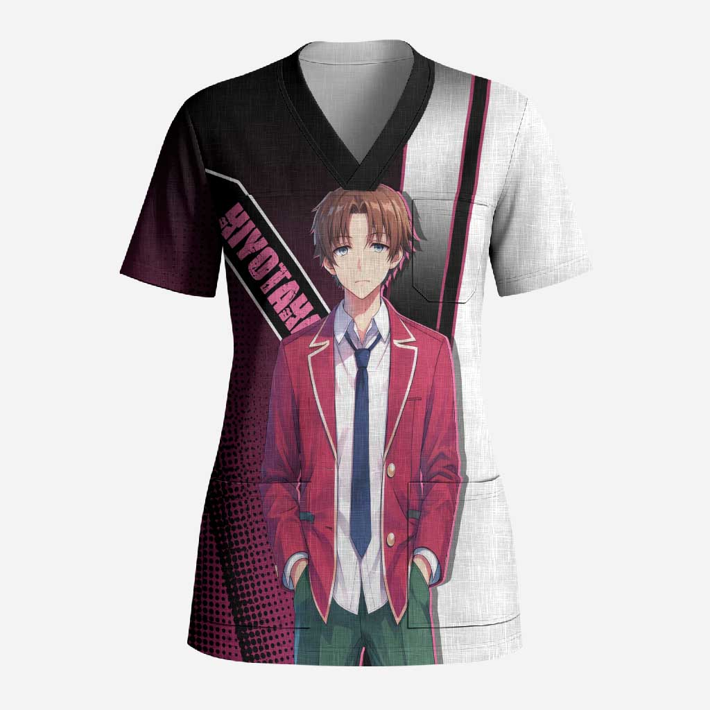 Kiyotaka Ayanokouji Scrub Top Minimalist Strategic Anime Style