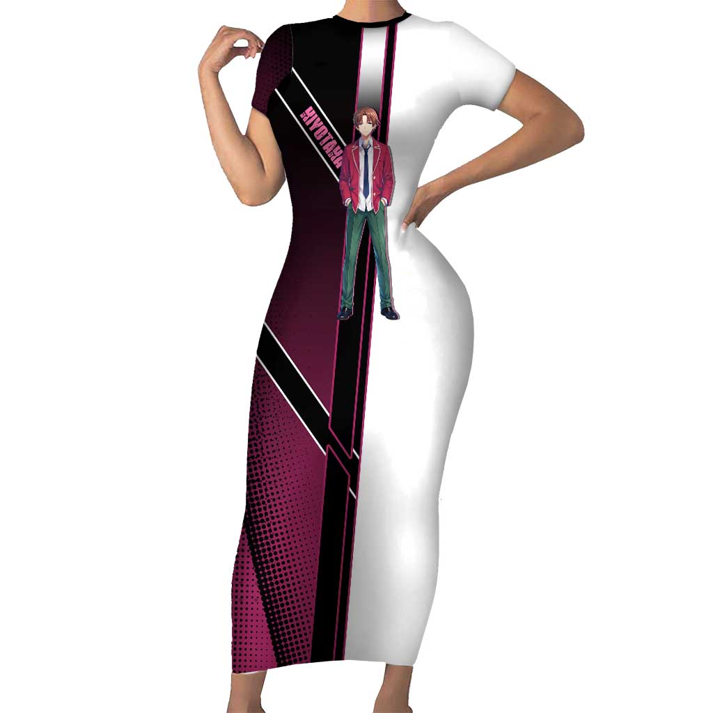 Kiyotaka Ayanokouji Short Sleeve Bodycon Dress Minimalist Strategic Anime Style