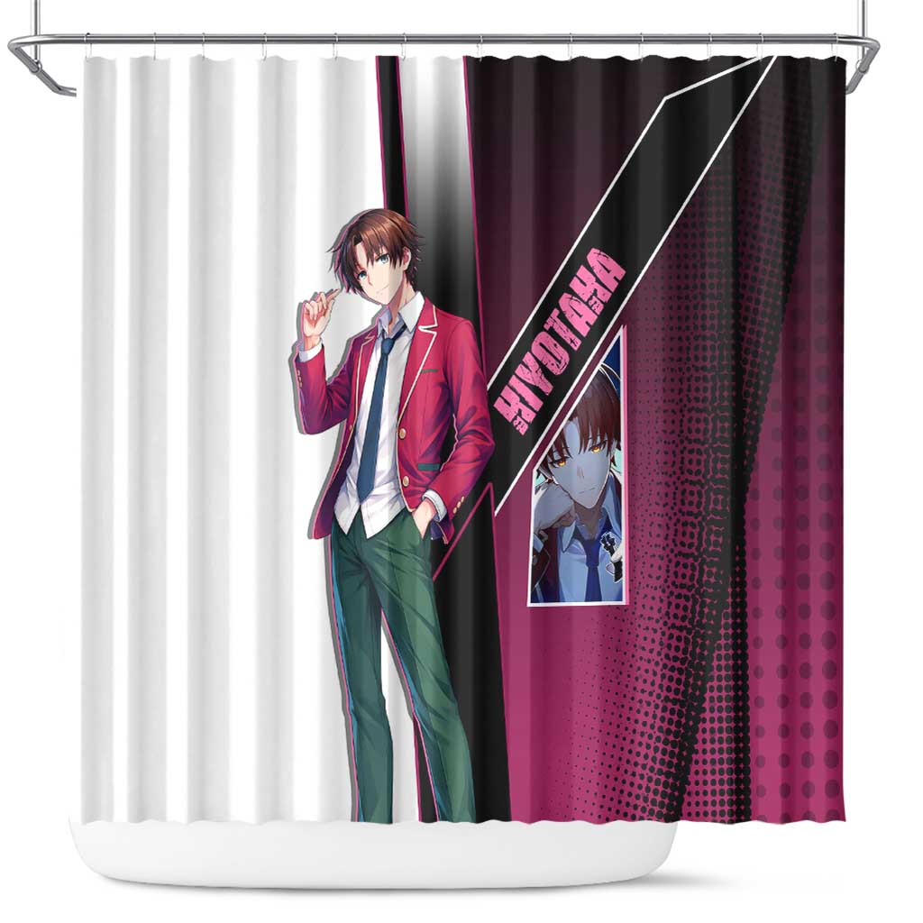Kiyotaka Ayanokouji Shower Curtain Minimalist Strategic Anime Style