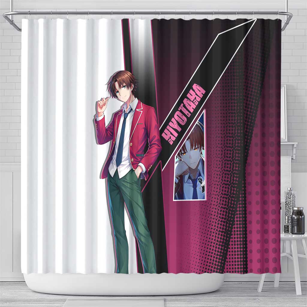 Kiyotaka Ayanokouji Shower Curtain Minimalist Strategic Anime Style