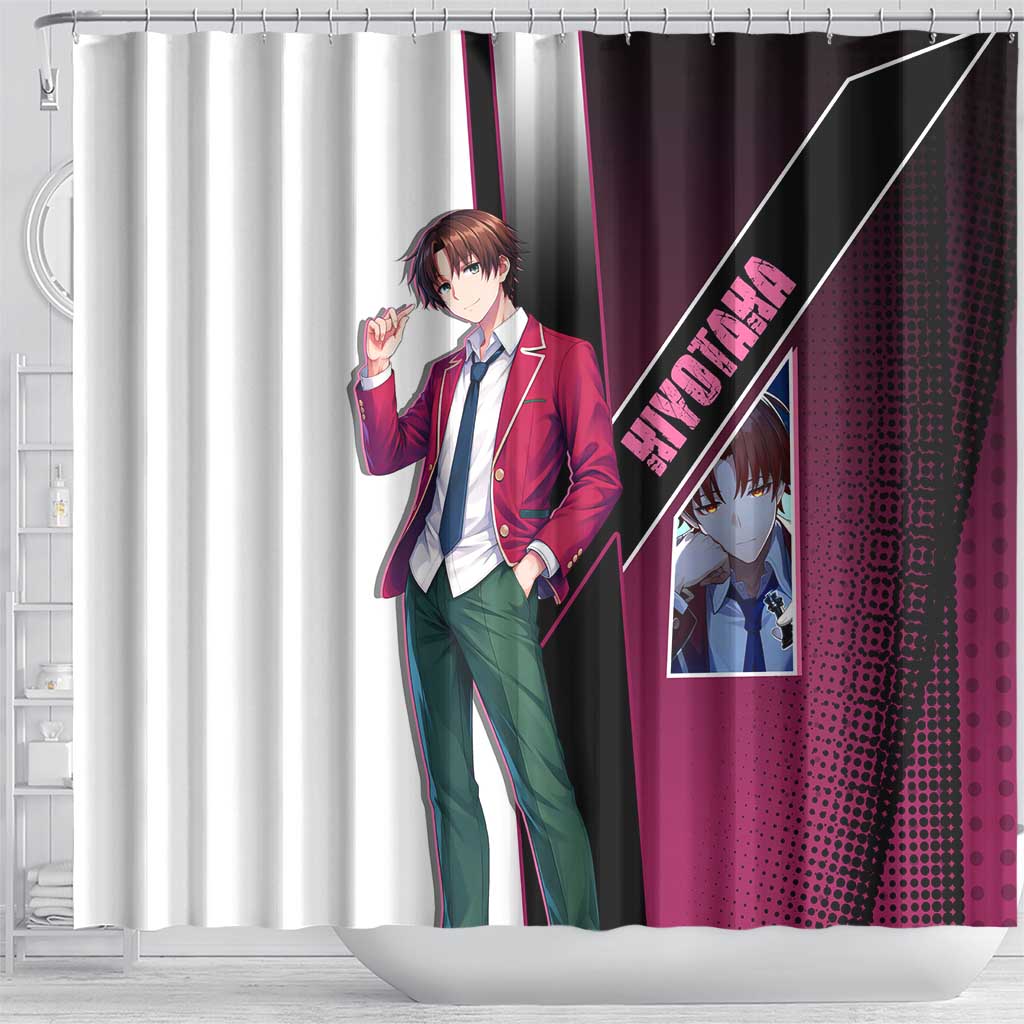 Kiyotaka Ayanokouji Shower Curtain Minimalist Strategic Anime Style