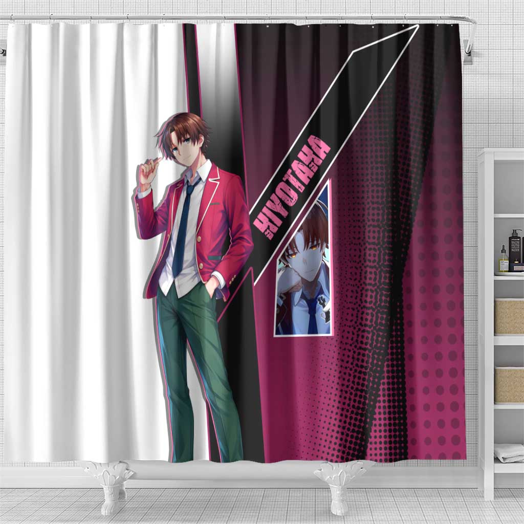 Kiyotaka Ayanokouji Shower Curtain Minimalist Strategic Anime Style