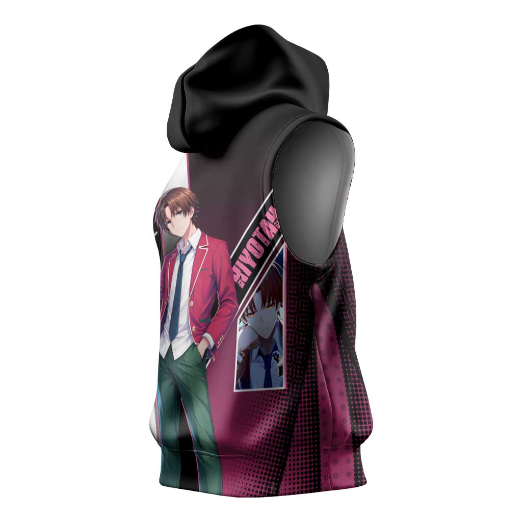 Kiyotaka Ayanokouji Sleeveless Hoodie Minimalist Strategic Anime Style