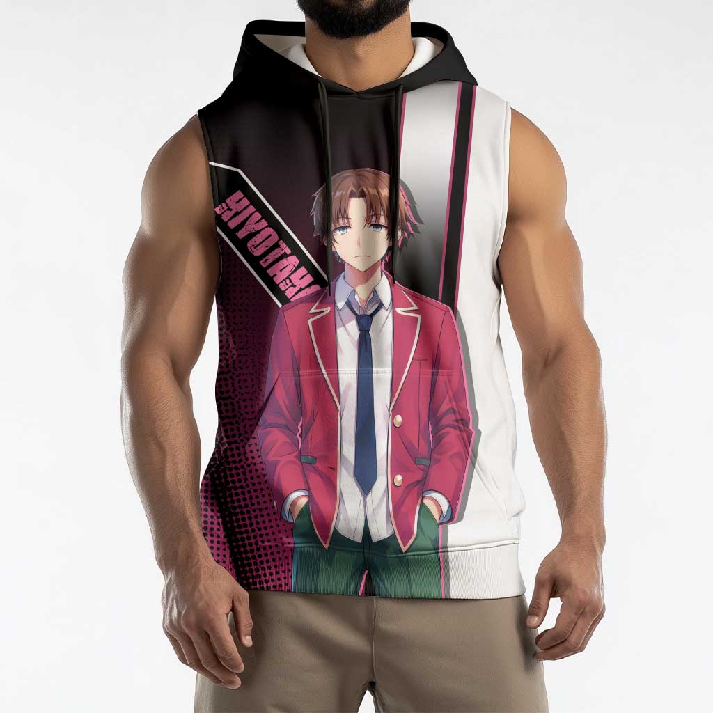 Kiyotaka Ayanokouji Sleeveless Hoodie Minimalist Strategic Anime Style