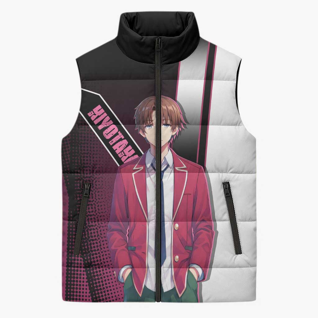 Kiyotaka Ayanokouji Sleeveless Puffer Jacket Minimalist Strategic Anime Style