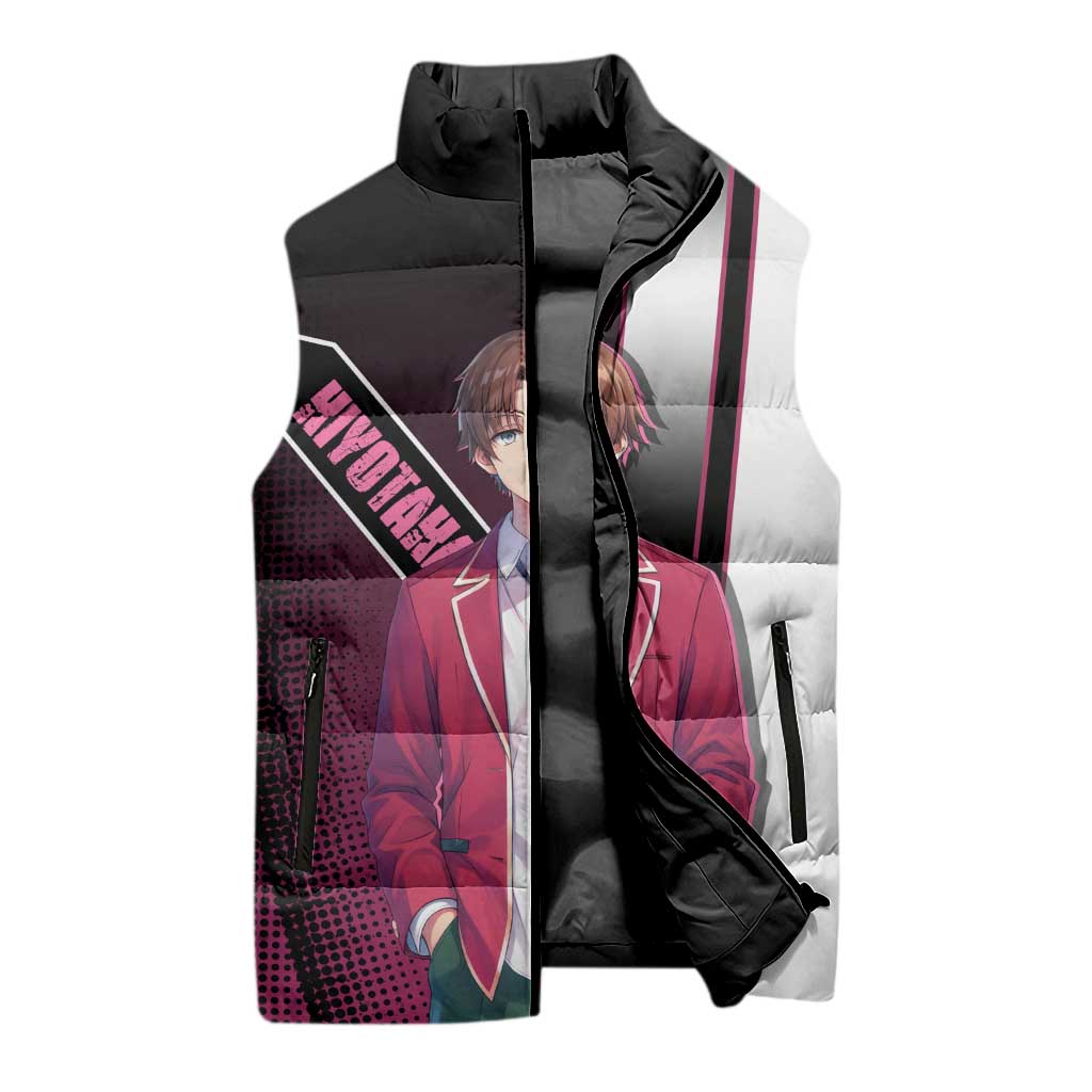 Kiyotaka Ayanokouji Sleeveless Puffer Jacket Minimalist Strategic Anime Style