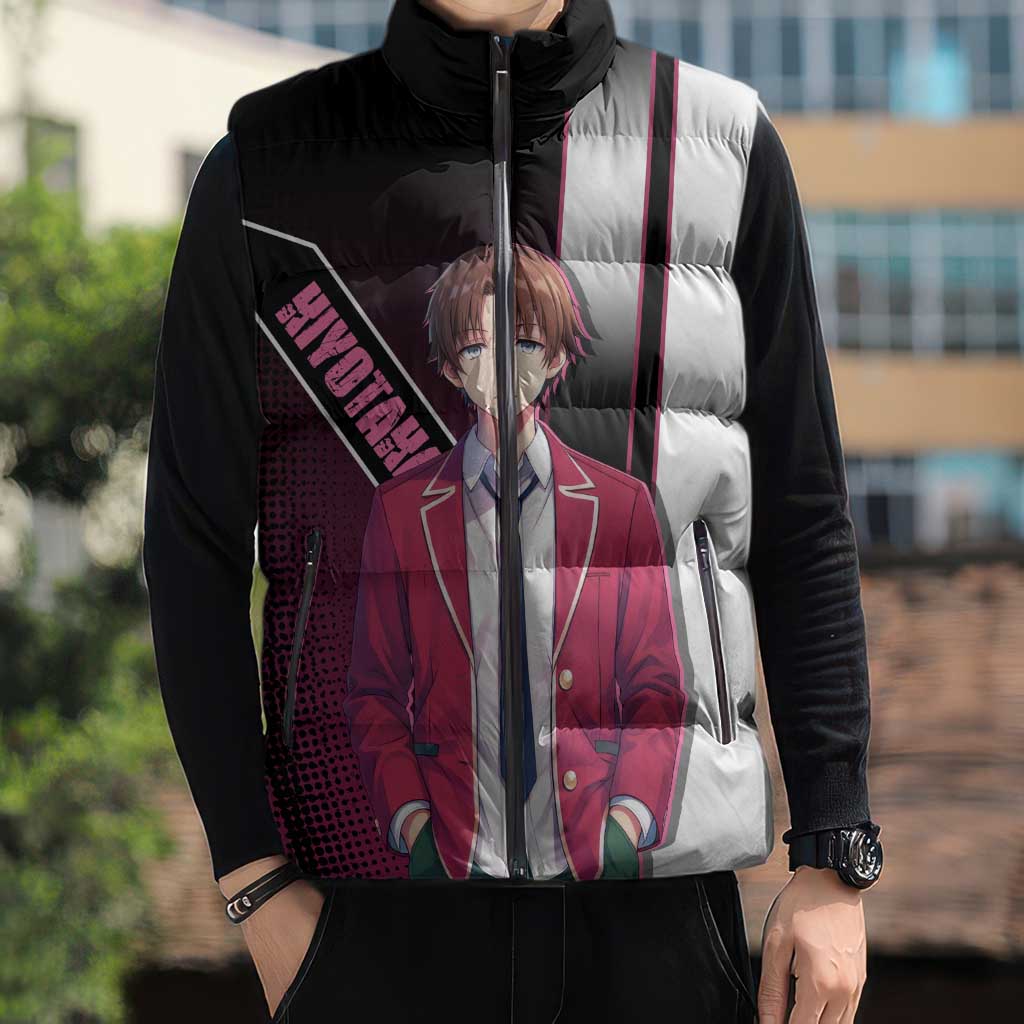 Kiyotaka Ayanokouji Sleeveless Puffer Jacket Minimalist Strategic Anime Style