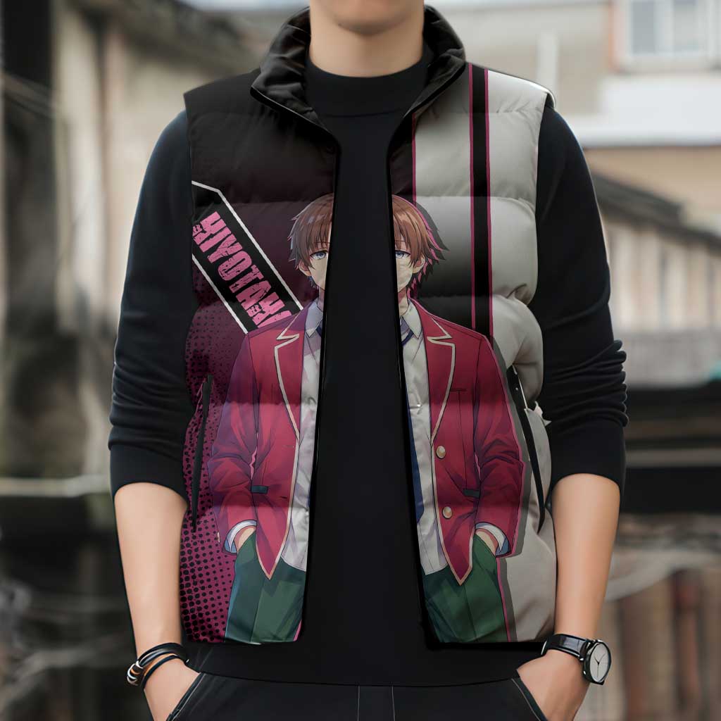 Kiyotaka Ayanokouji Sleeveless Puffer Jacket Minimalist Strategic Anime Style