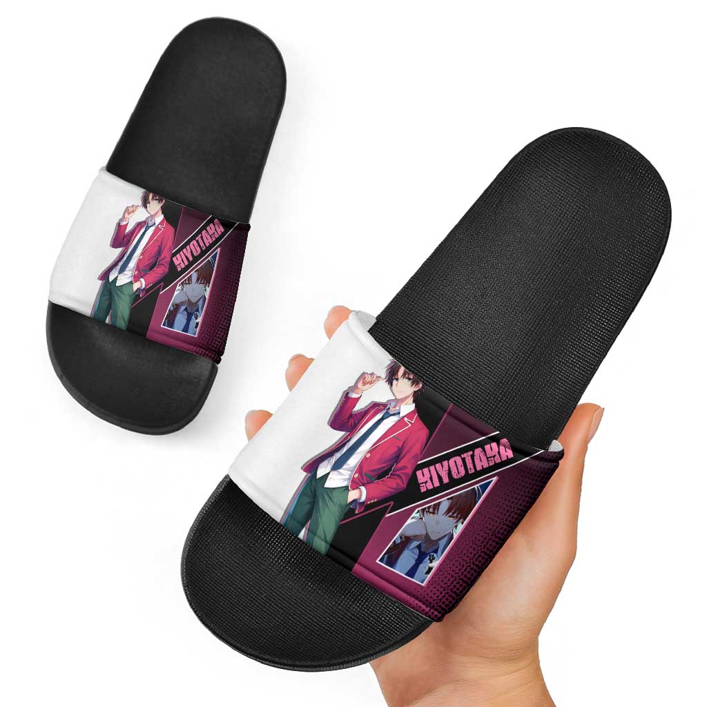 Kiyotaka Ayanokouji Slide Sandals Minimalist Strategic Anime Style
