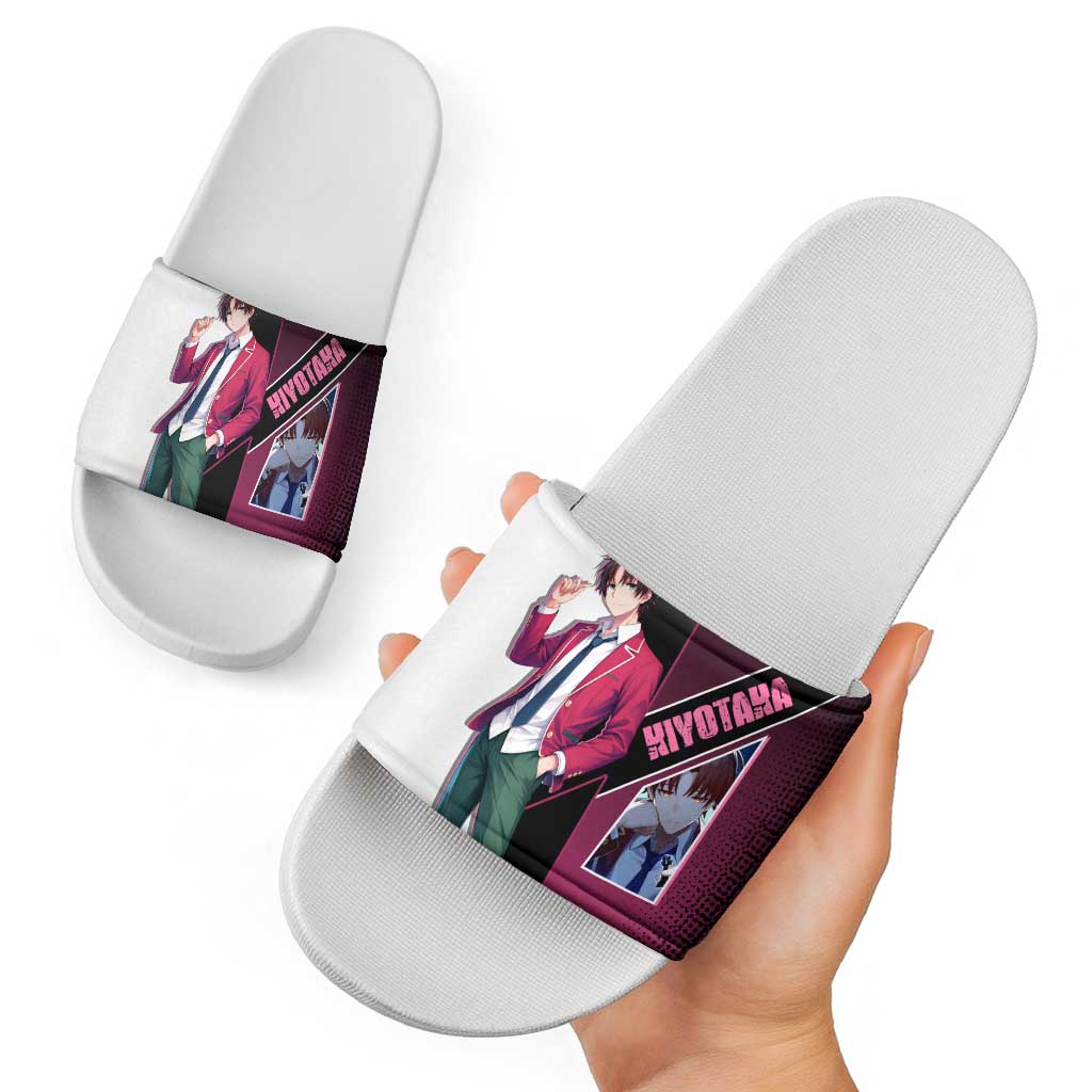 Kiyotaka Ayanokouji Slide Sandals Minimalist Strategic Anime Style