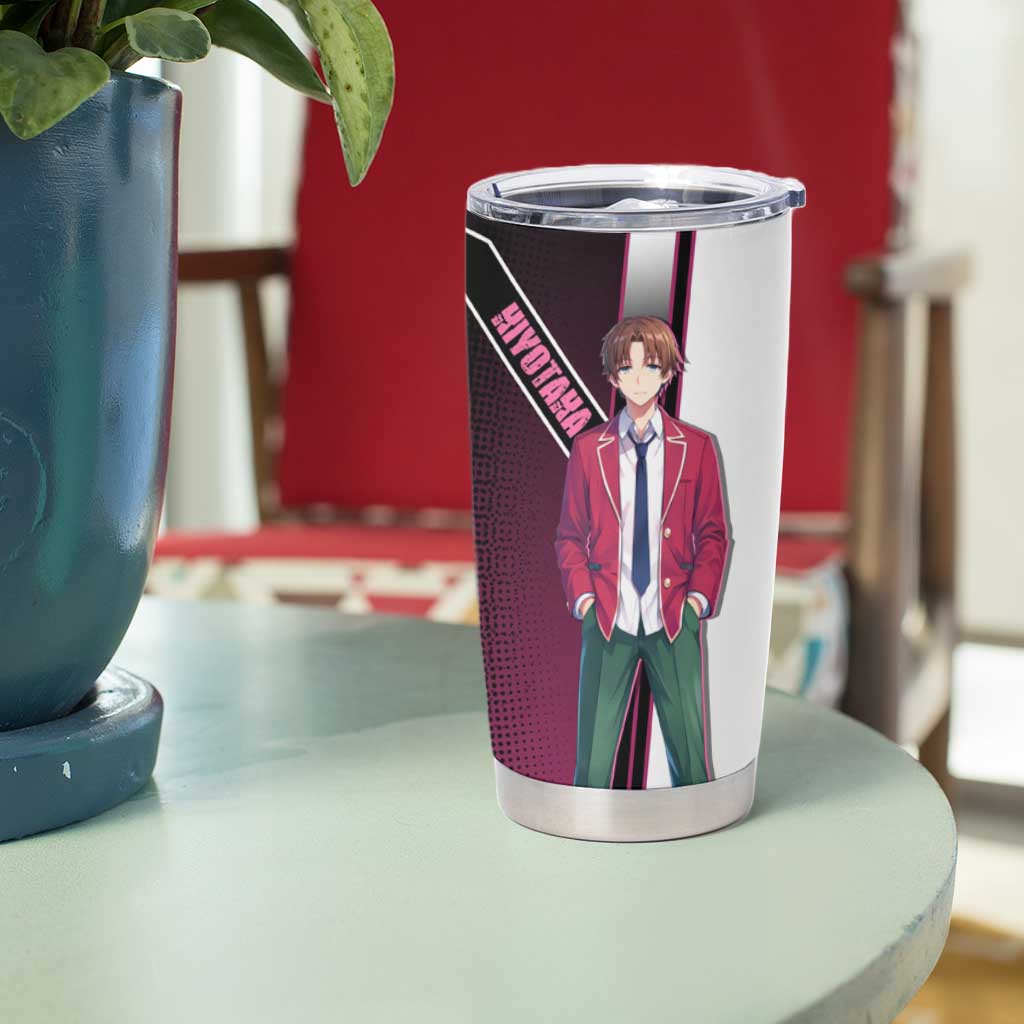 Kiyotaka Ayanokouji Tumbler Cup Minimalist Strategic Anime Style