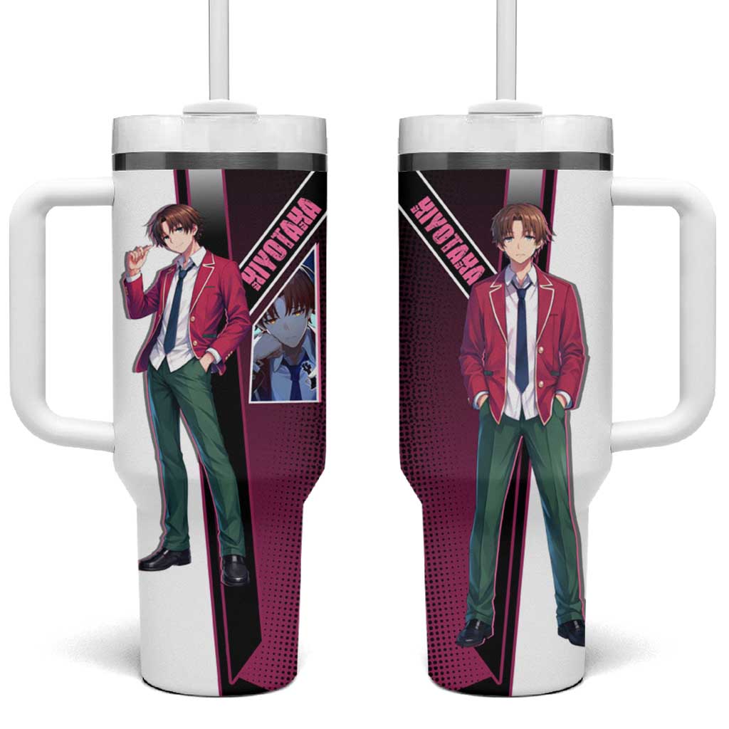 Kiyotaka Ayanokouji Tumbler With Handle Minimalist Strategic Anime Style