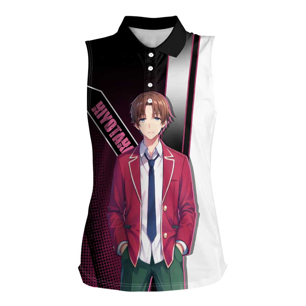 Kiyotaka Ayanokouji Women Sleeveless Polo Shirt Minimalist Strategic Anime Style