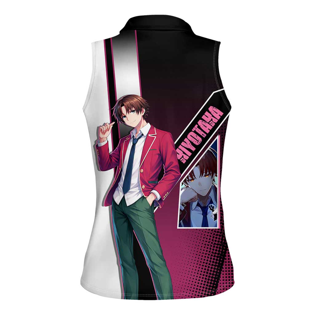 Kiyotaka Ayanokouji Women Sleeveless Polo Shirt Minimalist Strategic Anime Style
