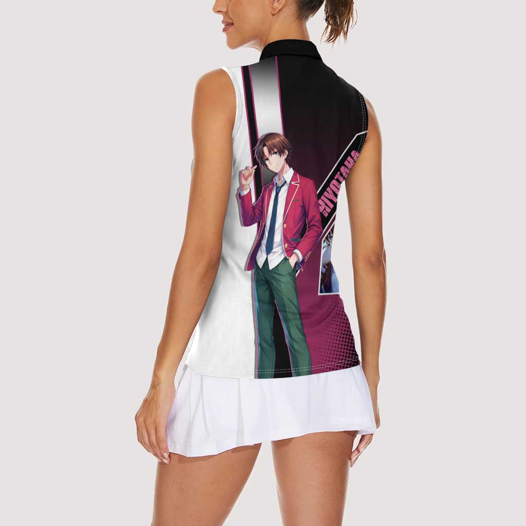 Kiyotaka Ayanokouji Women Sleeveless Polo Shirt Minimalist Strategic Anime Style