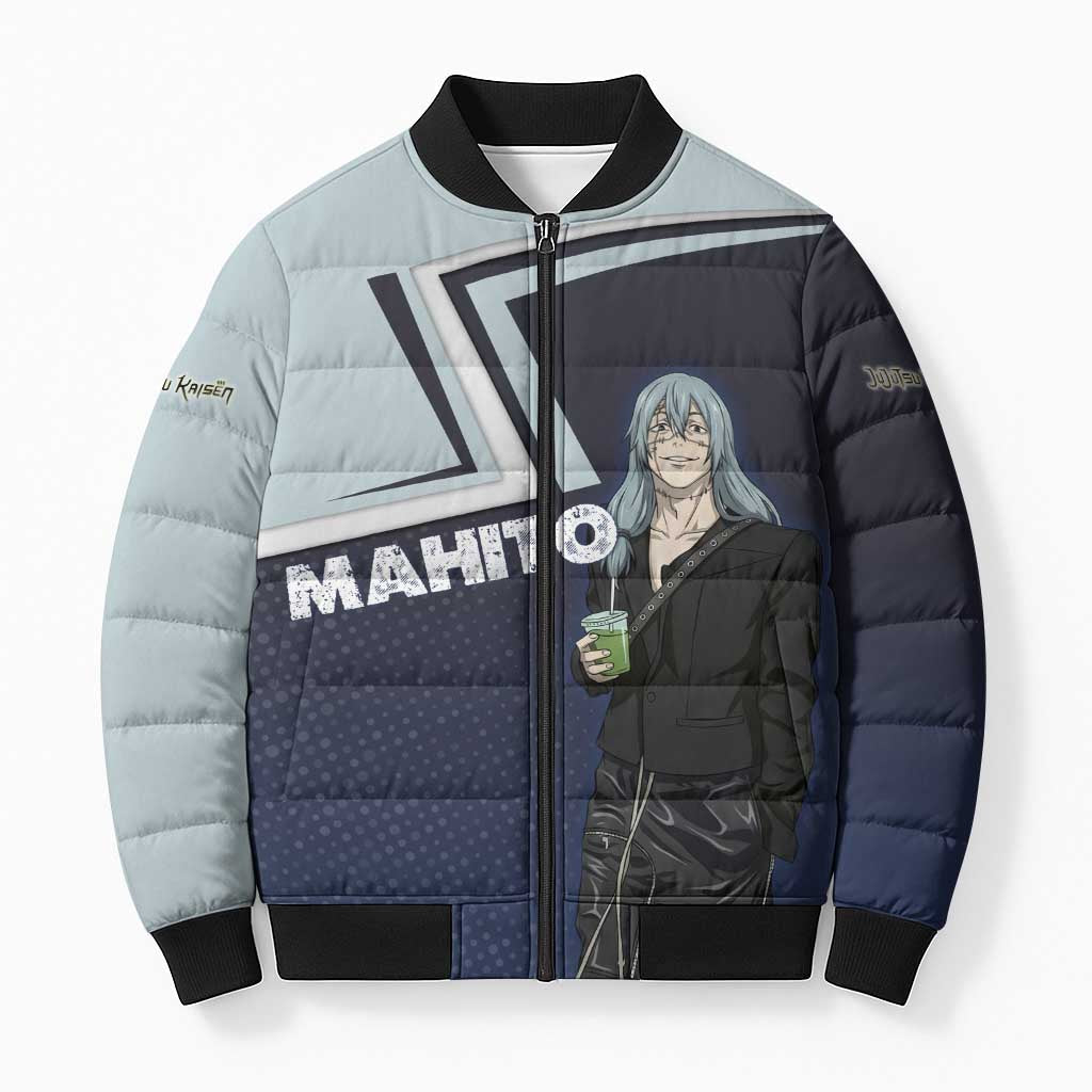 Mahito Bomber Puffer Jacket Stylish Anime Villain Aesthetic