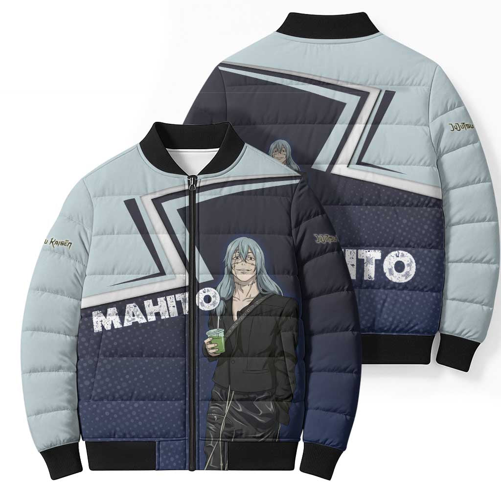 Mahito Bomber Puffer Jacket Stylish Anime Villain Aesthetic
