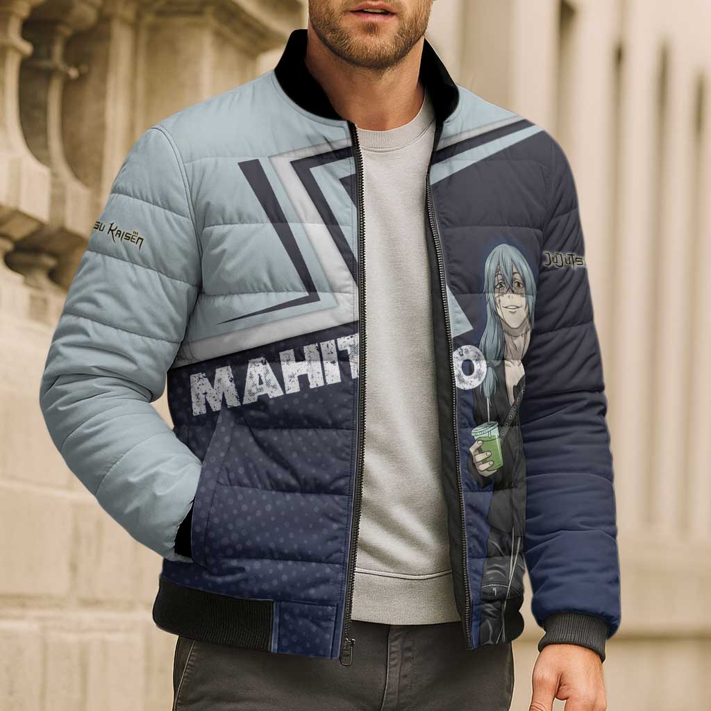 Mahito Bomber Puffer Jacket Stylish Anime Villain Aesthetic